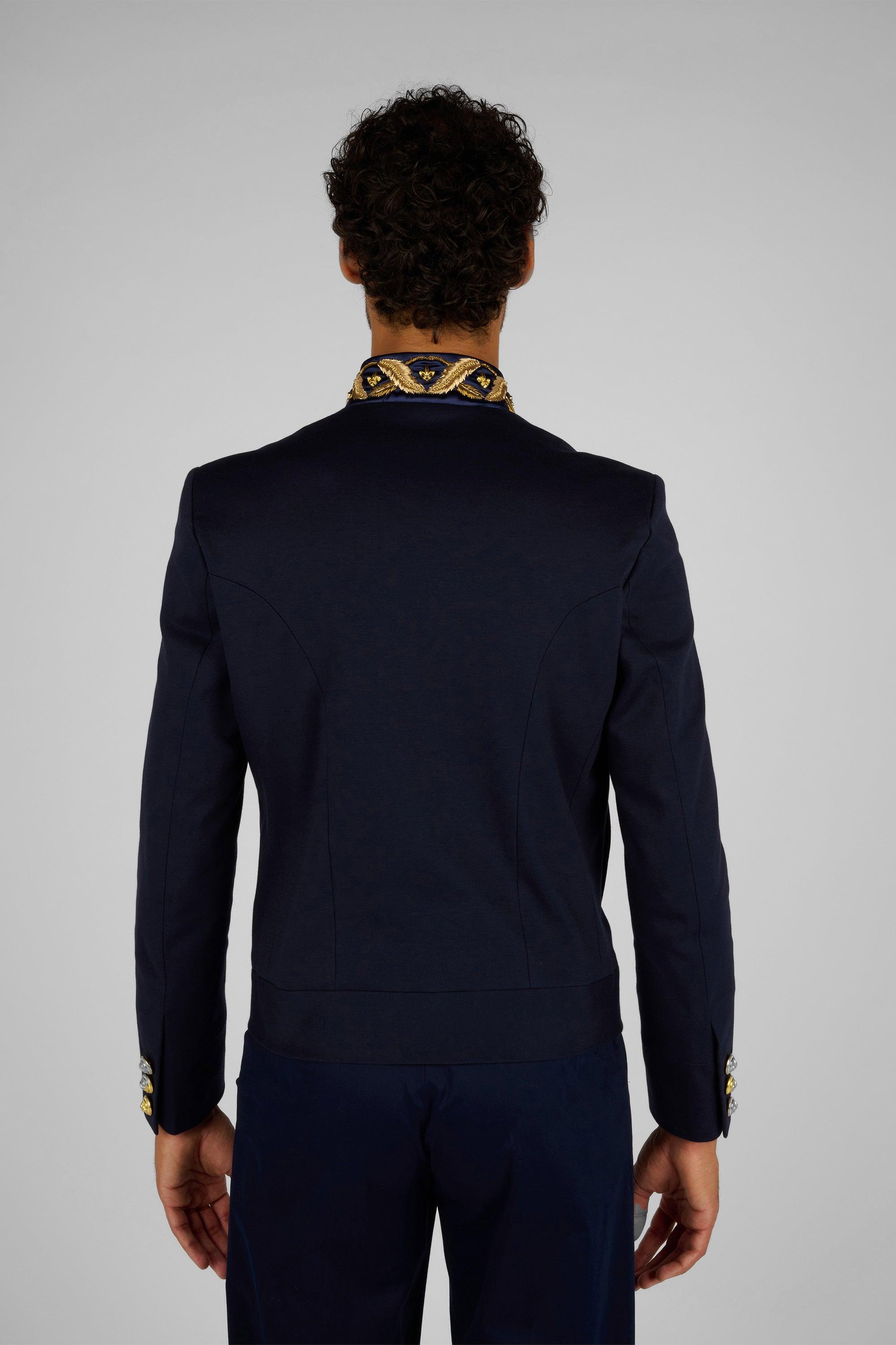 MANTEAU MILITAIRE BRODE COURT - Lords & Fools broderies, dandy, frenchstyle, menfashion, militaire, Mood_Military, paris, parisianstyle, S24, suit, SUMMER 2024, tailoring