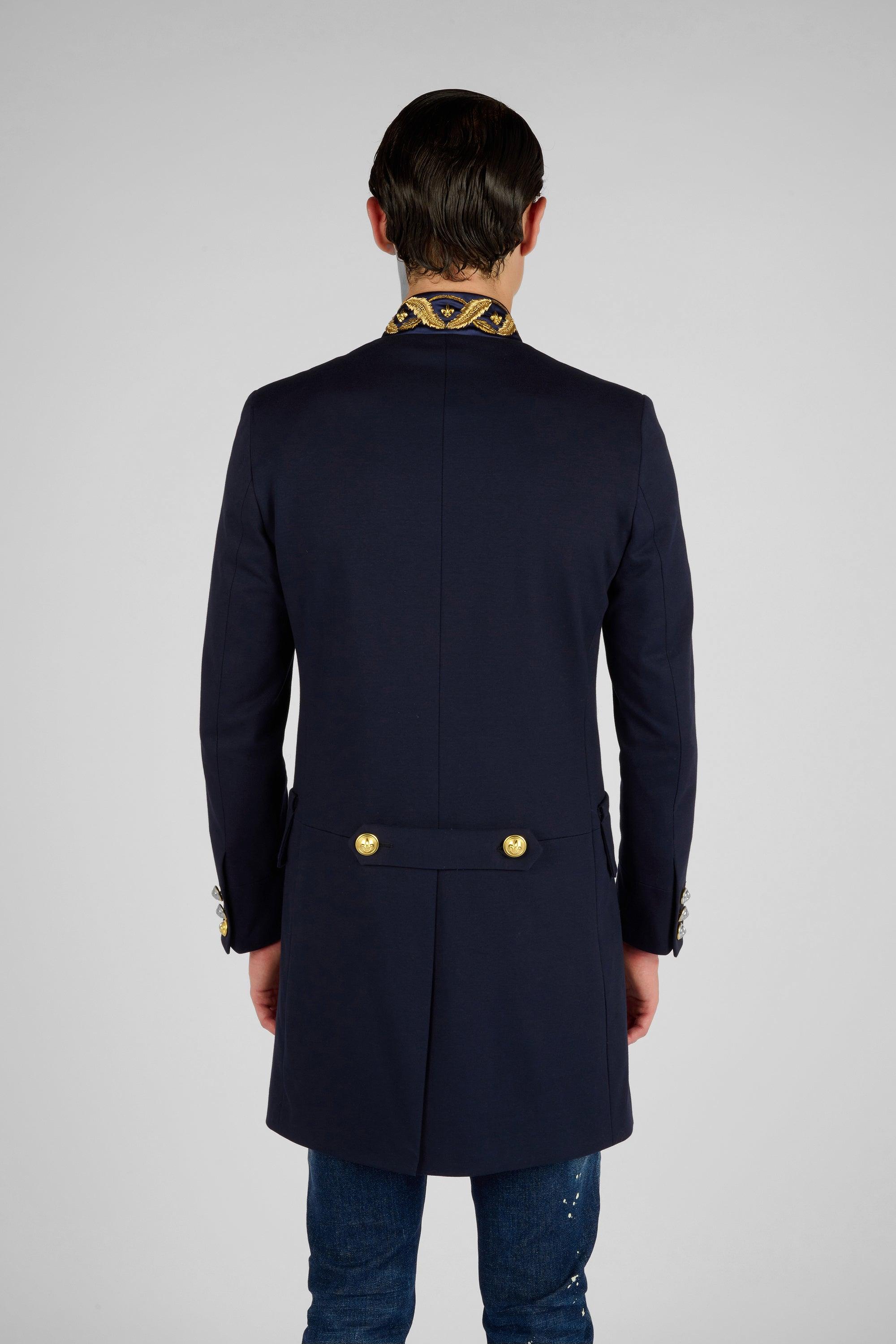 MANTEAU MILITAIRE BRODE LONG - Lords & Fools broderies, dandy, frenchstyle, menfashion, militaire, Mood_Military, paris, parisianstyle, S24, suit, SUMMER 2024, tailoring